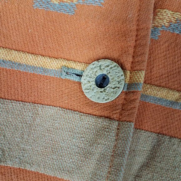 Coldwater Creek Blazer Women's 14 Orange Embroidered Aztec Southwestern Career - Picture 4 of 16